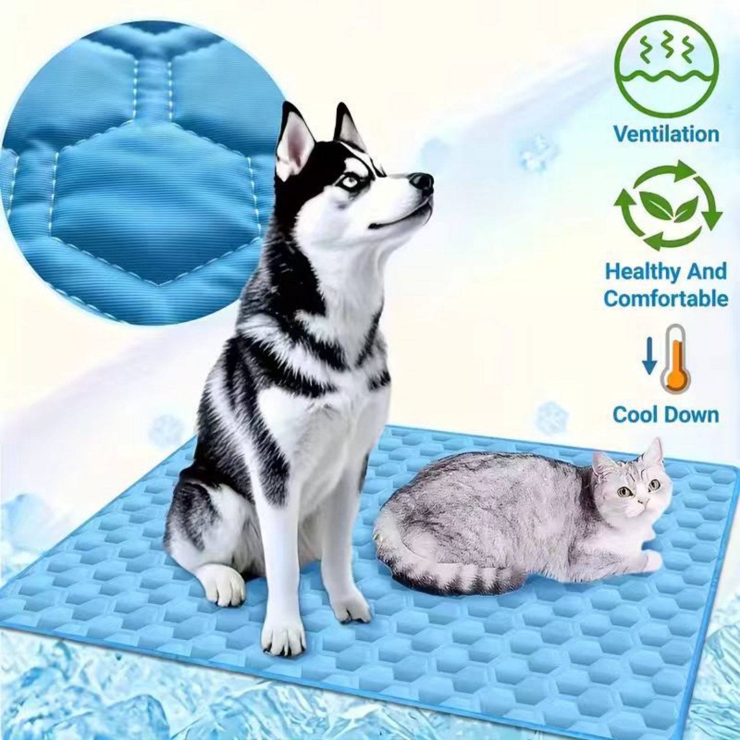 Pet Supplies Dog Wash - بساط تبريد صيفي للحيوانات الأليفة، وسادة