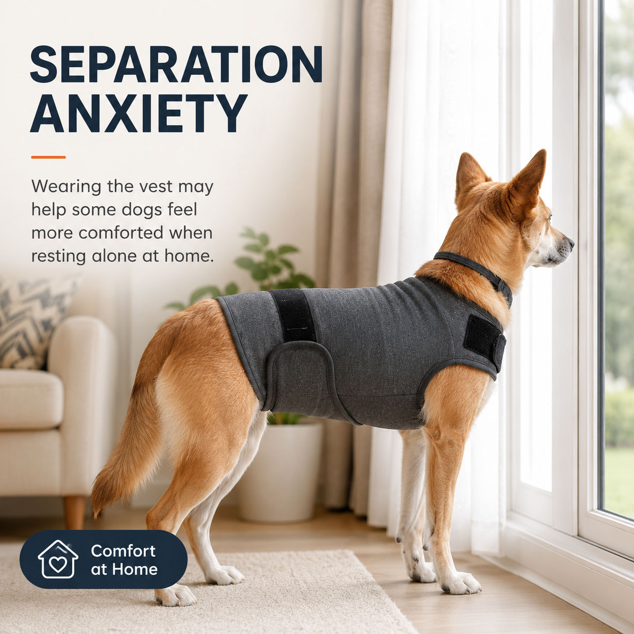 Dog Anxiety Vest - سترة تهدئة للكلاب قابلة للتعديل بحزام