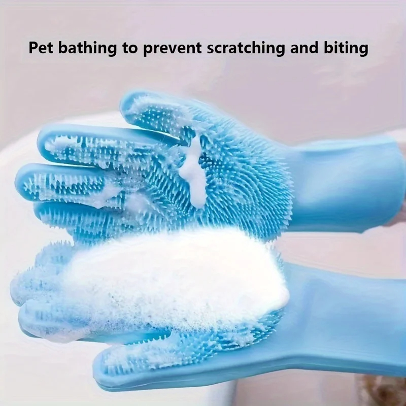 Pet Supplies Warehouse - قفازات تنظيف متعددة الوظائف من السيليكون