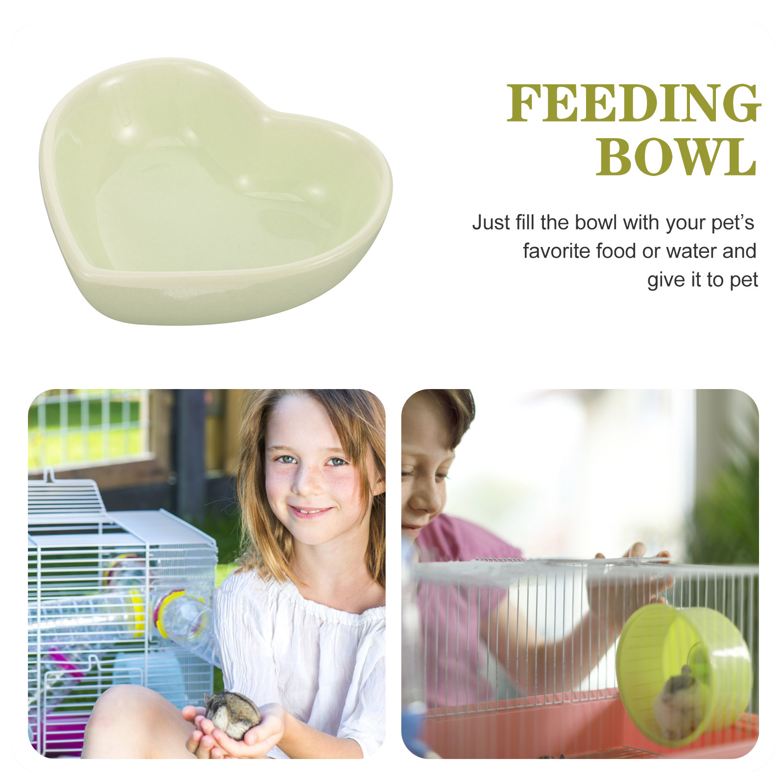 وعاء سيراميك على شكل قلب للهام - مراجعة Pet Supplies Is Food وسعره