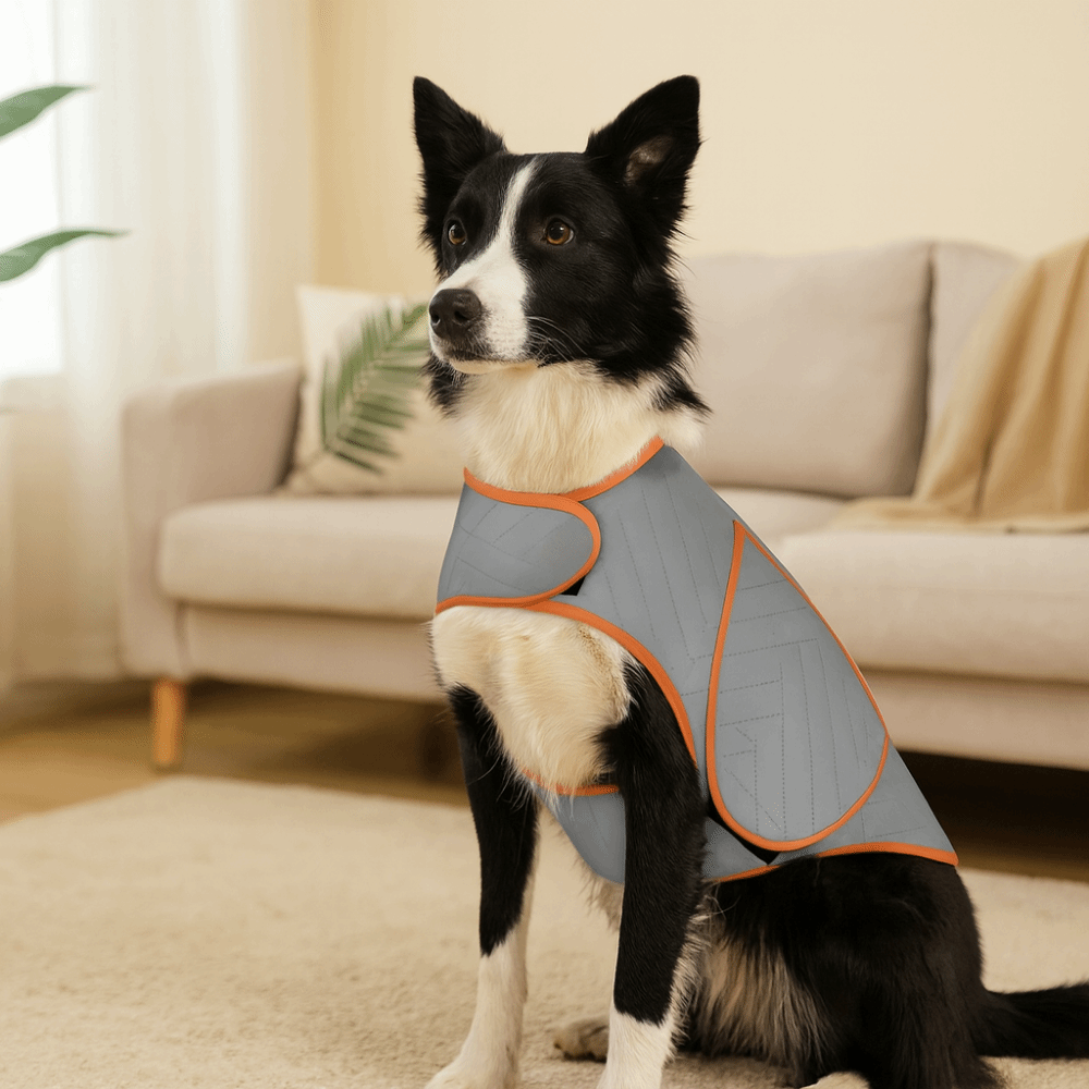 سترة للكلاب مرنة وعاكسة للضوء، - مراجعة Dog Anxiety Vest وسعره